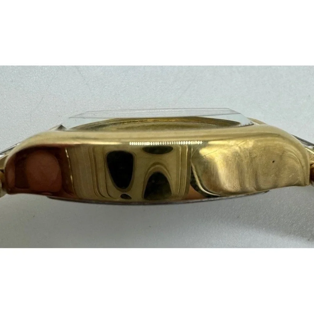 Elgin Womens Gold Tone Mother of Pearl Dial Crystal Watch EG193N VC11